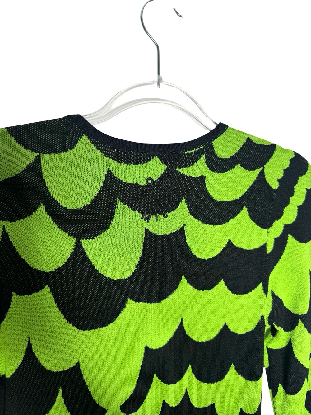 Simon Miller Green and Black Long Sleeve Midi Dress - Picture 9 of 13